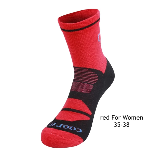 Red 35-38 SANTO, женские и мужские быстросохнущие носки для бега, профессиональные носки для марафона, велоспорта, пешего туризма, треккинга - Цвет: Red 35-38