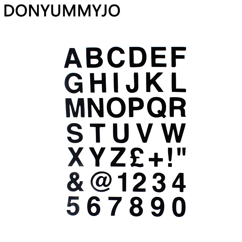 DONYUMMYJO 16 2*23 см алфавитные буквы и цифры при индивидуальном заказе автомобиля
