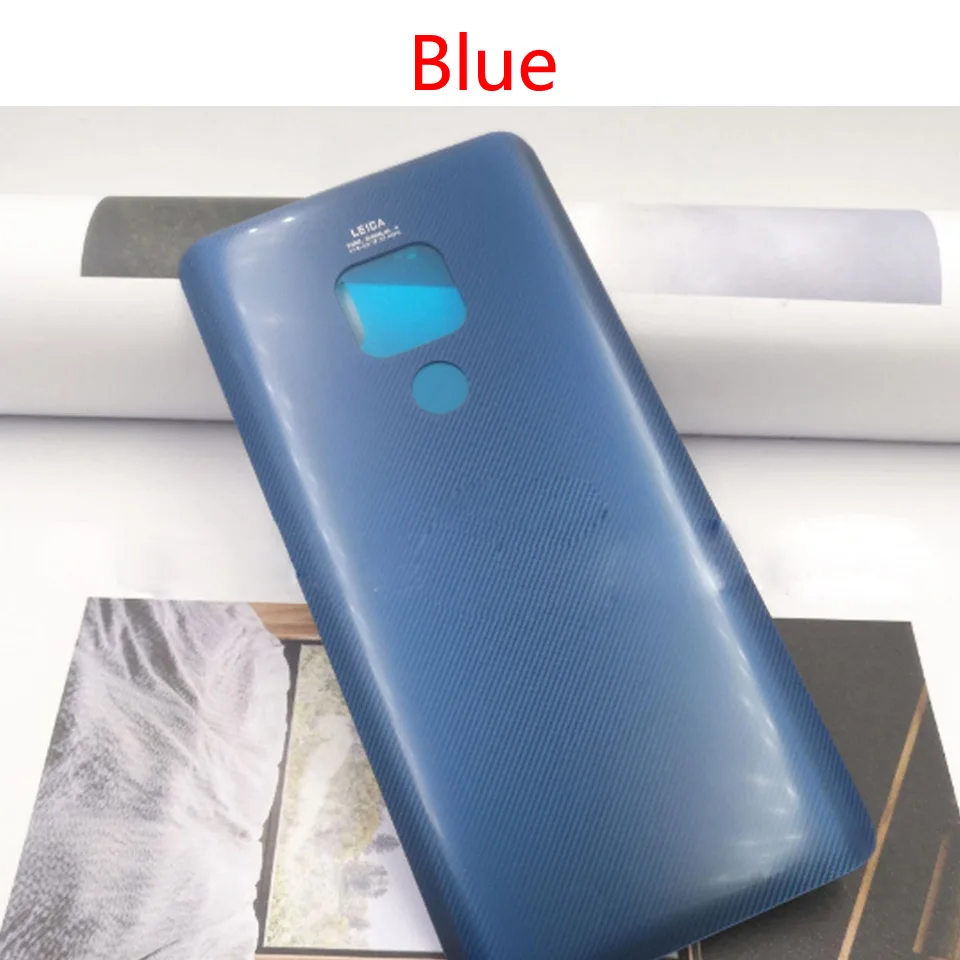 Blue-No tool 6,5" Чехол На заднюю крышку для huawei mate 20 HMA-L09 HMA-L29 запасная задняя крышка батарейного отсека с клейкой наклейкой - Цвет: Blue-No tool