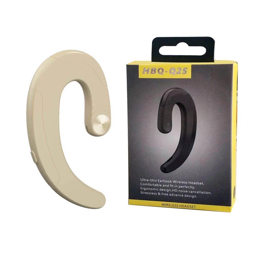 vitog hbq q25 cordless wireless bluetooth compatible headphones single earphones waterproof wireless earbuds headset conduction free global shipping