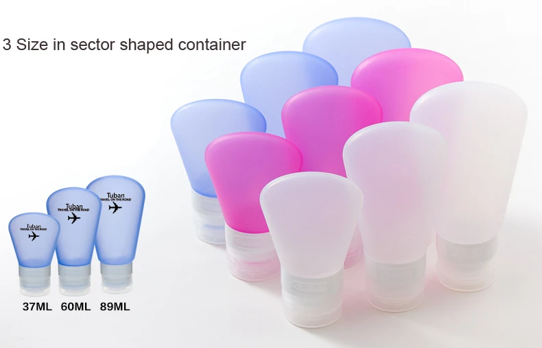 Силиконовая портативная дорожная пустая косметическая бутылка с присоской