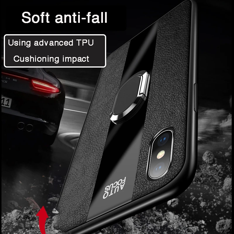 Чехлы Porsche style для huawei P30 P20 mate 10 20 Pro Lite с металлическим магнитным кольцом, мягкий чехол для Honor V20 Nova 3 3i 3e 4 4e