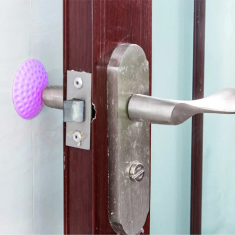 2Pcs Wall Thickening Mute Door Stick Rubber Fender Handle Lock Protective Pad Protection Stickers Home Decoration|Наклейки на стену| |