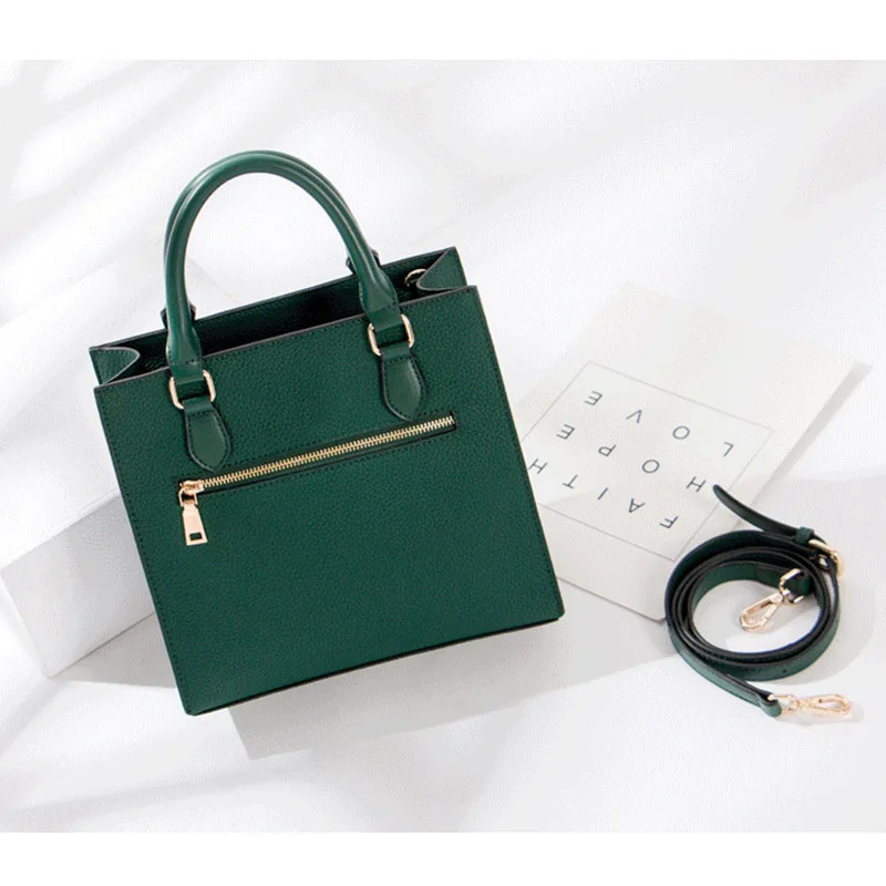 Сумки для Для женщин кожа PU большой одноцветное темно-зеленый модные простые