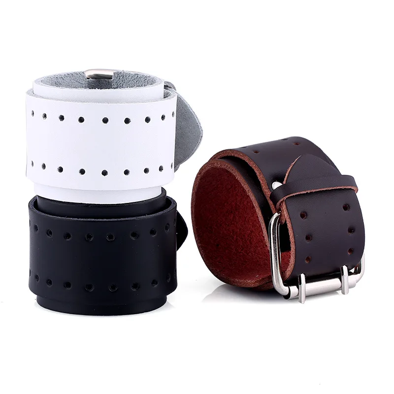 

Belt Design Leather Bracelet With Alloy Buckle Adjustable Fashion Women & Men Bracelets Jewelry Wide Cuff Wristband Bangles