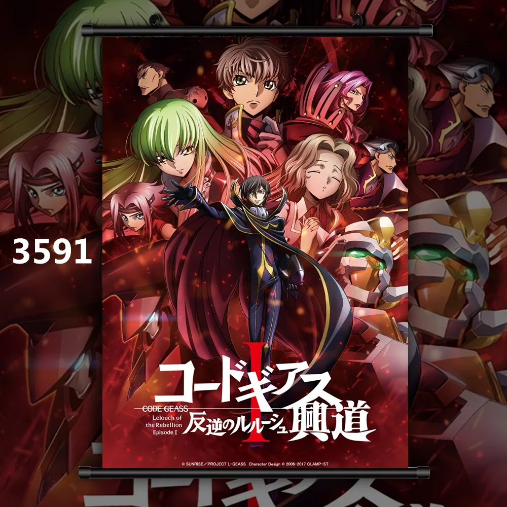 3591 Код GEASS Аниме Манга настенный плакат свиток домашнее украшение Стены Искусства - Цвет: 3591