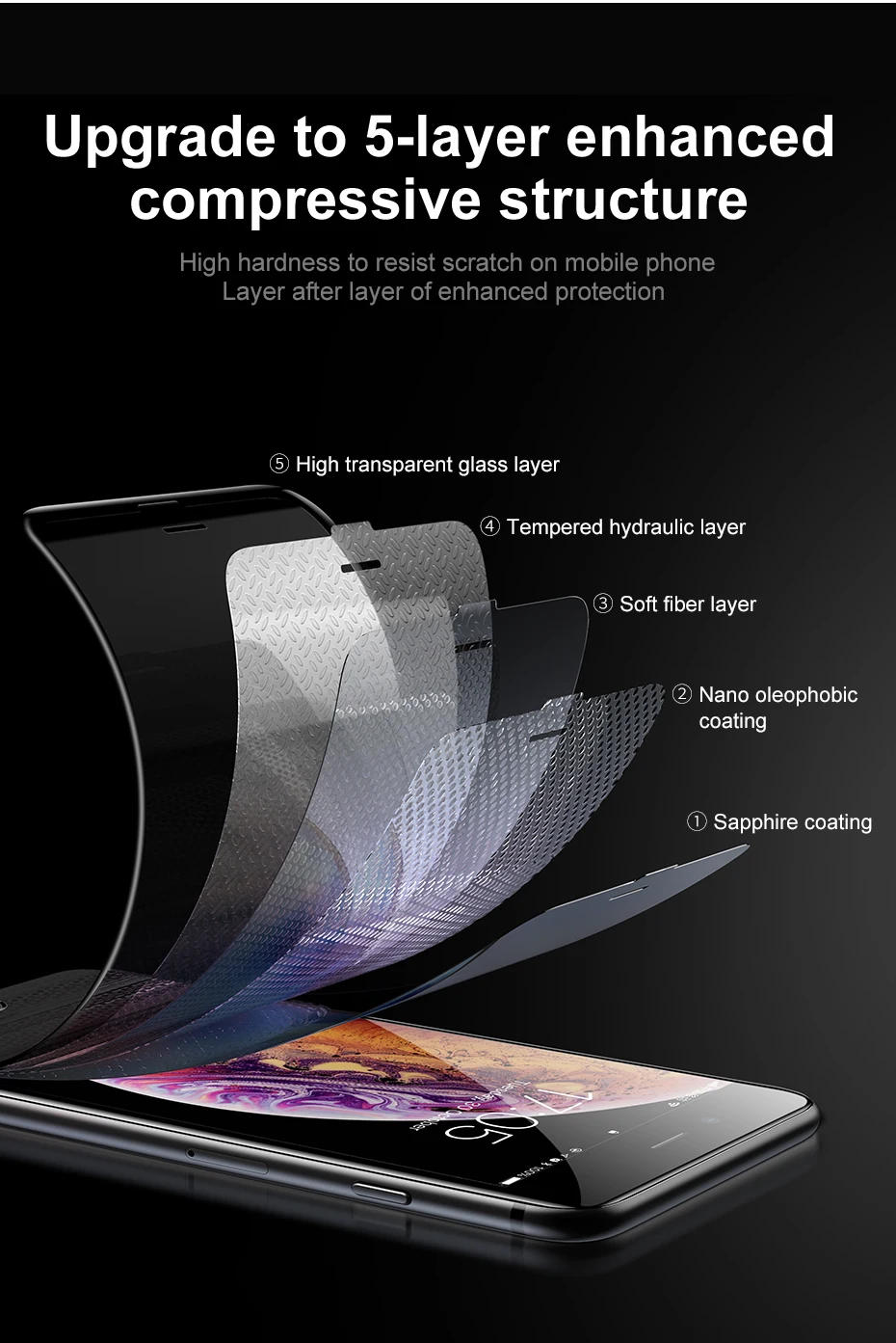Универсальное защитное стекло Baseus для iPhone 7, 8, 6, 6 S, защита экрана, 3D полное покрытие, закаленное стекло для iPhone 6, 7, 8 Plus
