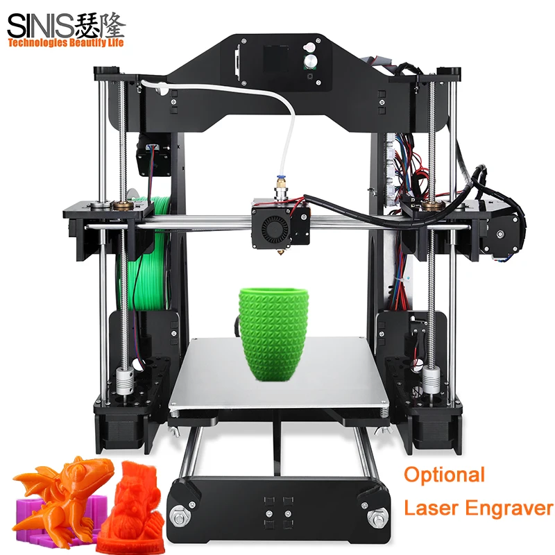DIY легко собрать комплект T1/Z1 металлический 3d принтер высокой точности Reprap i3 с
