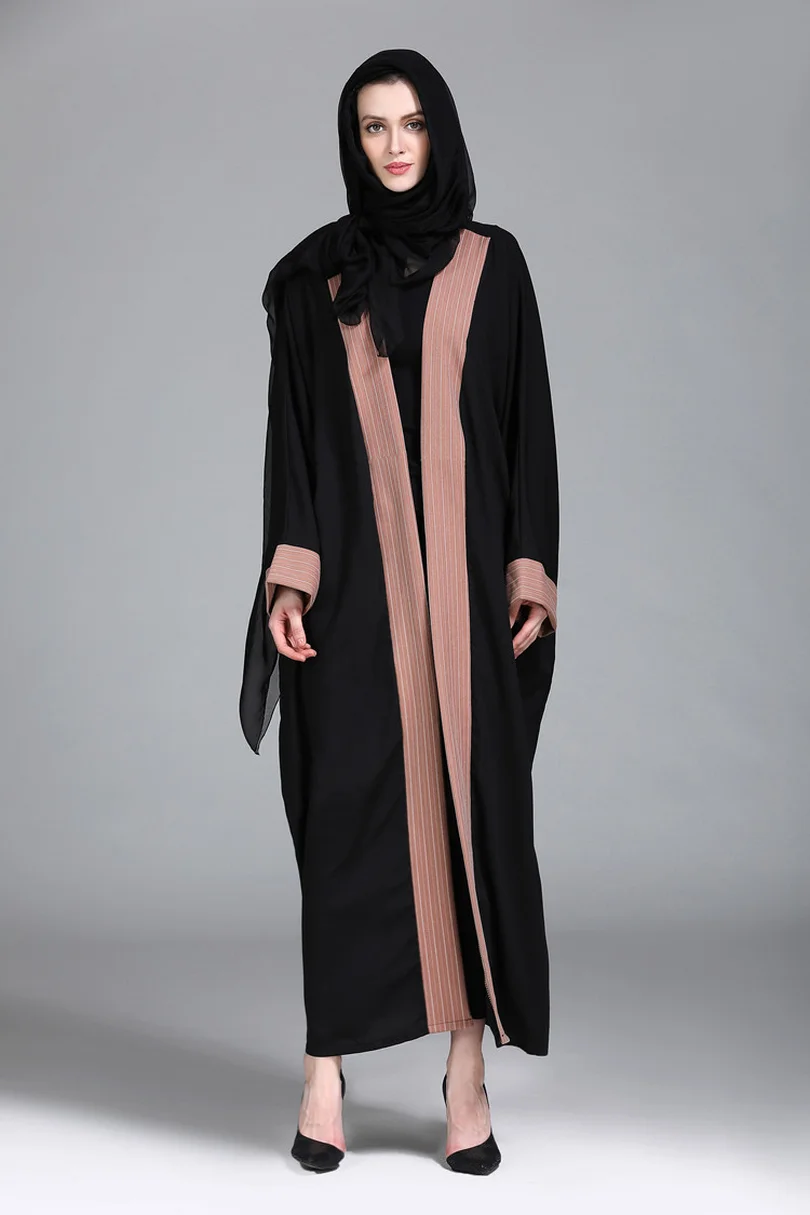 Оптовая продажа большие размеры вышивка хит цвет мусульманский Абая Женский