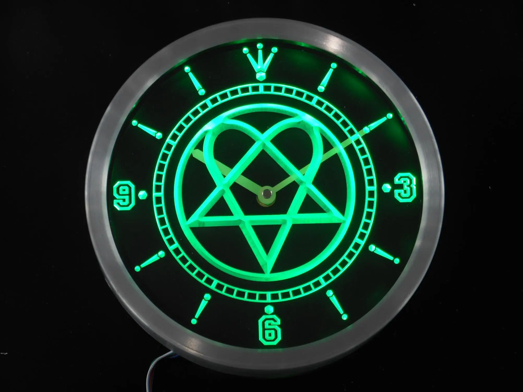 Nc0166 светодиодные настенные часы с неоновыми световыми знаками|wall clock|led wall clockclock
