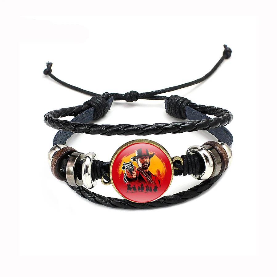 2018 new Red Dead Redemption 2 Bracelet Adjustable ID Multi-layer leather rope Weave Bracelets Gift for Man Boy Fashion | Украшения и
