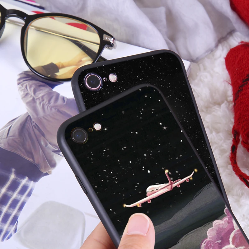 Чехол для телефона Sky Space Planet iphone7 8 Plus роскошный мягкий силиконовый чехол iPhone8 6 6s X