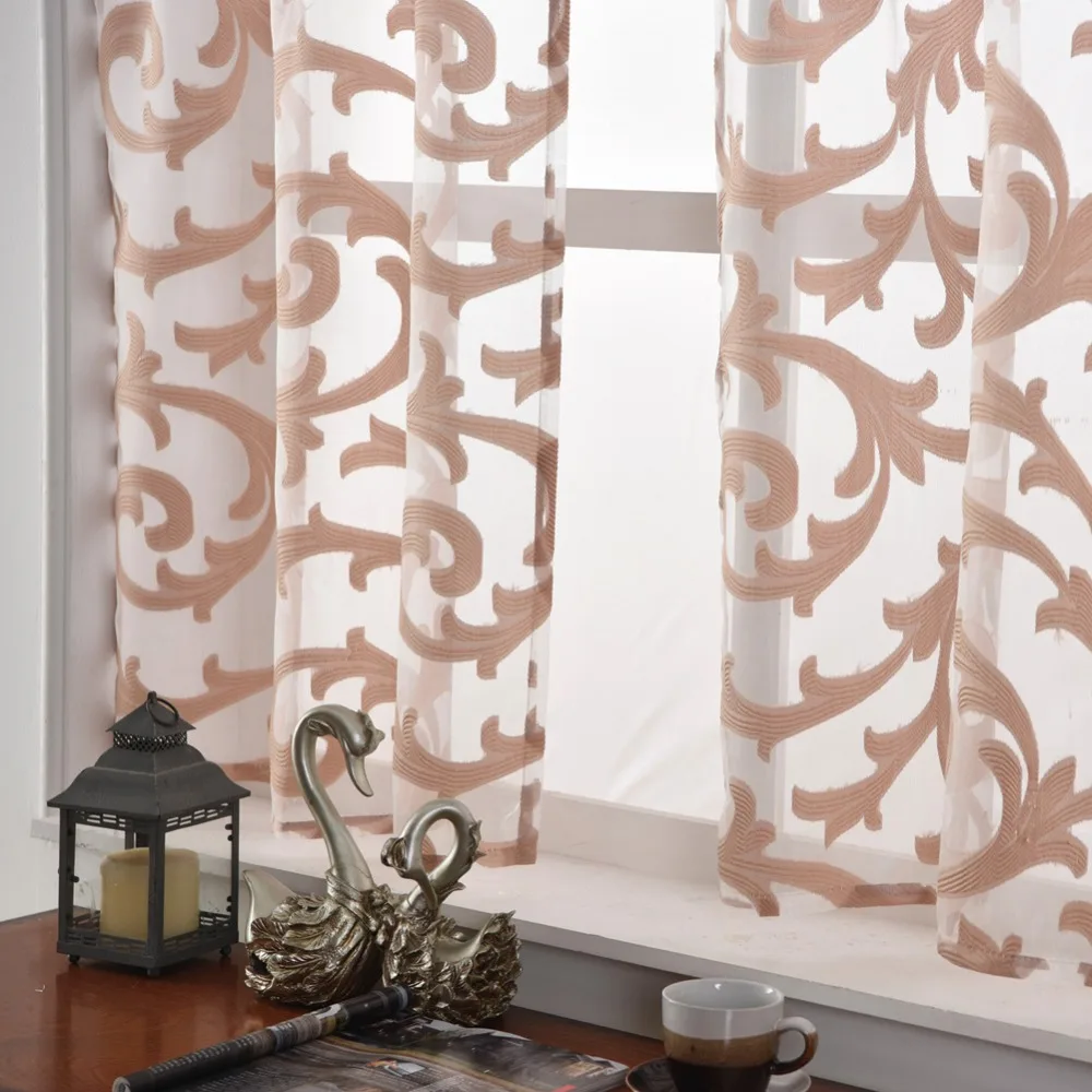 Органза жаккард занавеска короткая кухня Европейский стиль Высококачественная