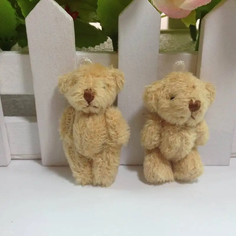 

10PCS Kawaii Small Bears Plush Soft Toys Pearl Velvet Dolls Gifts Mini Teddy Bear