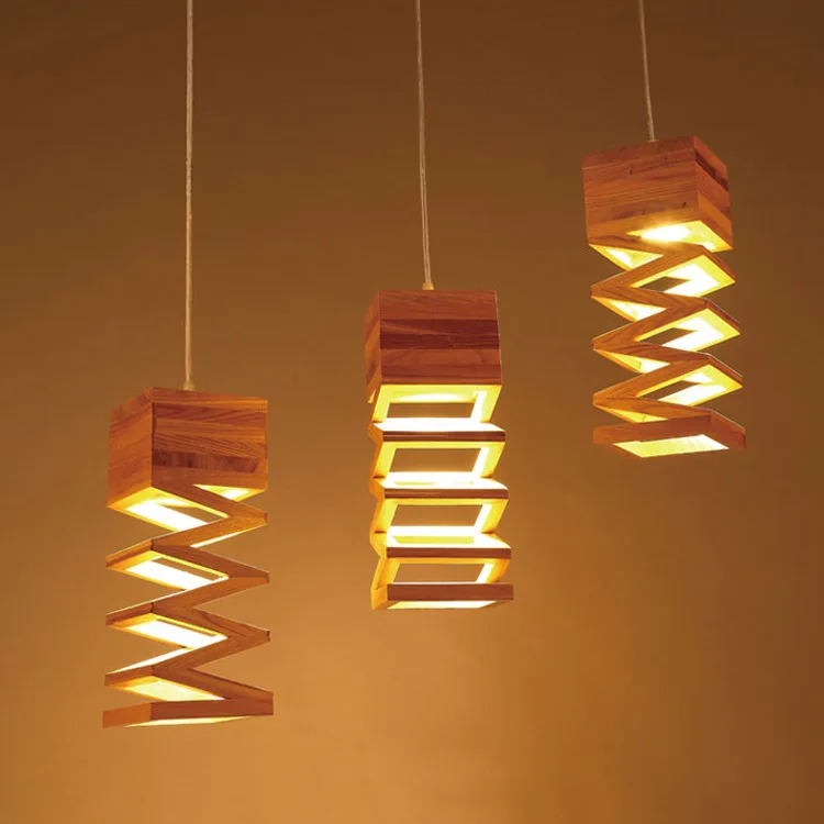 Светодиодные подвесные светильники в японском стиле с деревянной рамкой|led pendant