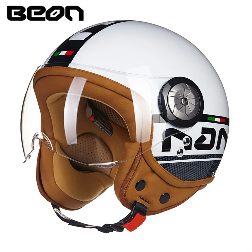 BEON moto rcycle шлем скутер moto cicleta 3/4 унисекс Casco шлем с открытым лицом шлемы, каски Чоппер Capacete moto Винтаж