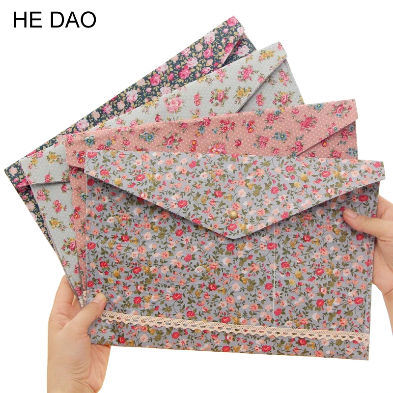 Винтажная Dots Flower Face серия A4 документы файл сумка файлы папка канцелярские принадлежности Подача продукции