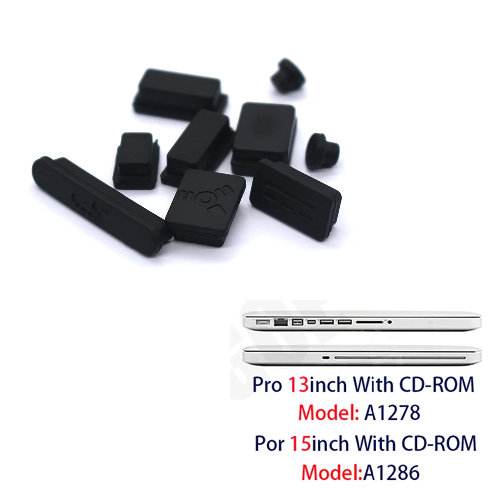 Пылезащитная заглушка для ноутбука 5 шт./9 шт./12 шт. Macbook pro retina13 air 11/15 силиконовая