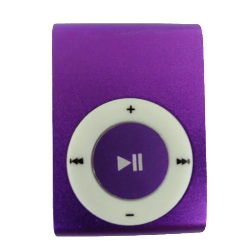 Purple 100 шт портативный mp3-плеер мини клип MP3-плеер Водонепроницаемый Спорт MP3 плейер Волкман lettore MP3 - Color: Purple