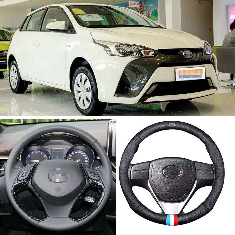 Для Toyota YARiS L универсальный автомобильный чехол на руль матовое углеродное