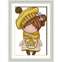 everlasting love magic doll ecological cotton cross stitch 11ct and 14ct printed christmas new year