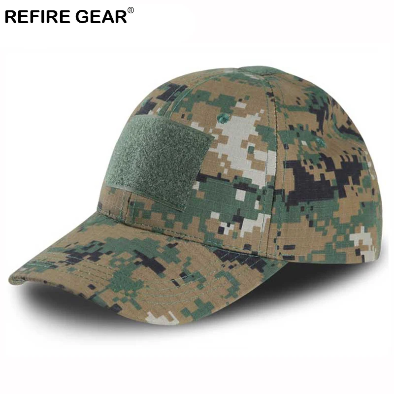 Мужская камуфляжная бейсболка ReFire Gear Кепка для походов и охоты с Рипстоп