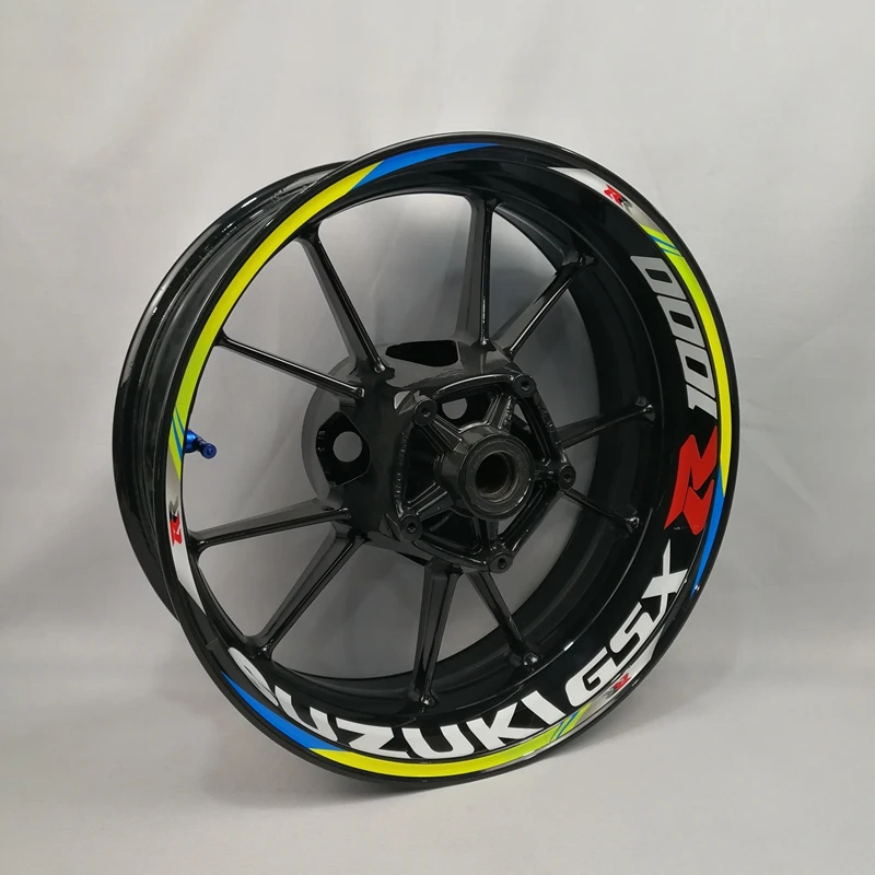 Для Suzuki GSXR600 GSXR750 GSXR1000 мотоциклы наклейки на колеса Водонепроницаемый Светоотражающие Обода наклейки передние и задние пользовательские внутренний обод