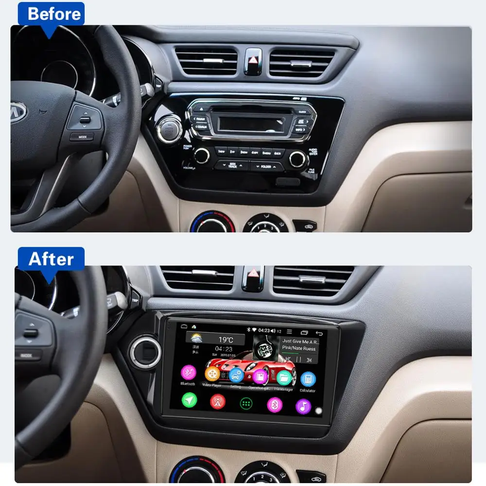 Carplay DSP 9 &quotAndroid 8 1 автомобильное мультимедийное радио для Kia RIO 3 4/K2/Cerato/Forte GPS IPS 2.5D