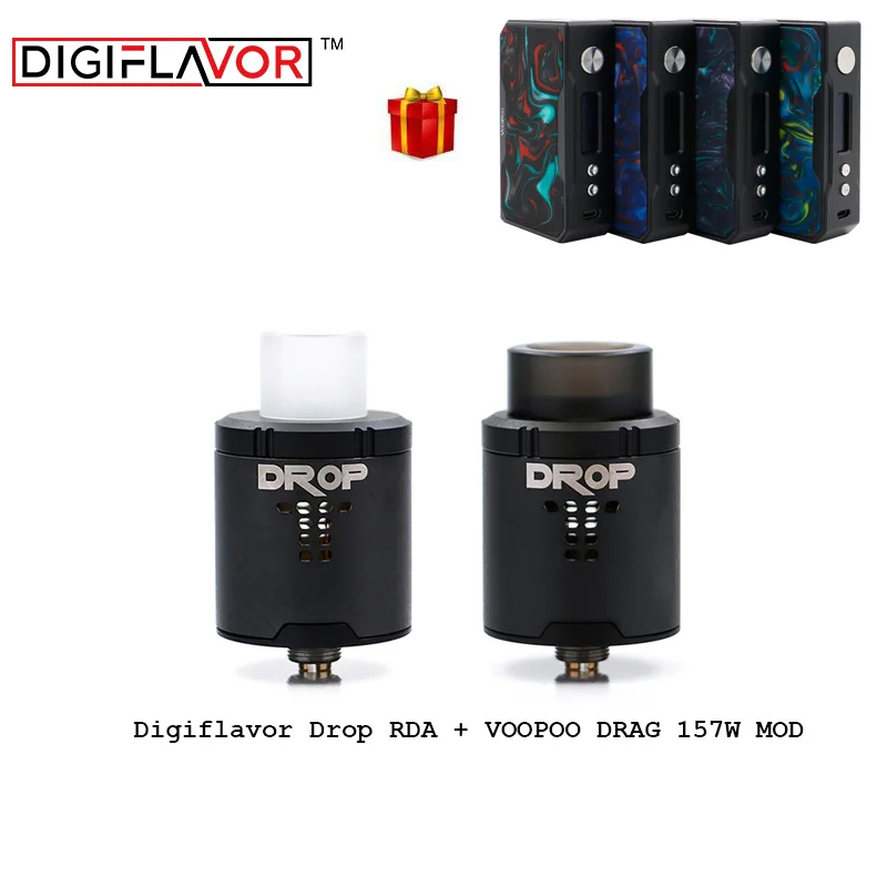 Бесплатный подарок электронные сигареты Digiflavor Drop RDA BF Squonk 24 мм с модом Voopoo Drag 157 Вт