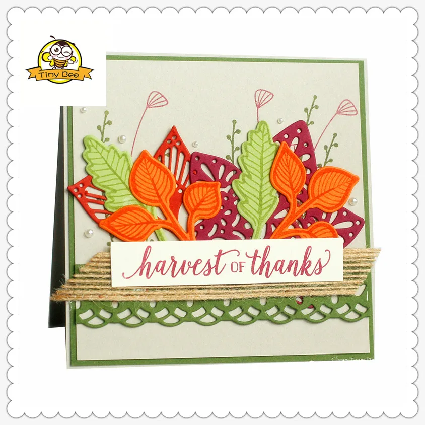 New Big Leaves Leaf Metal Cutting Dies and Clear Stamps for Scrapbooking DIY Card Making Cutting Crafts Stencil Dies