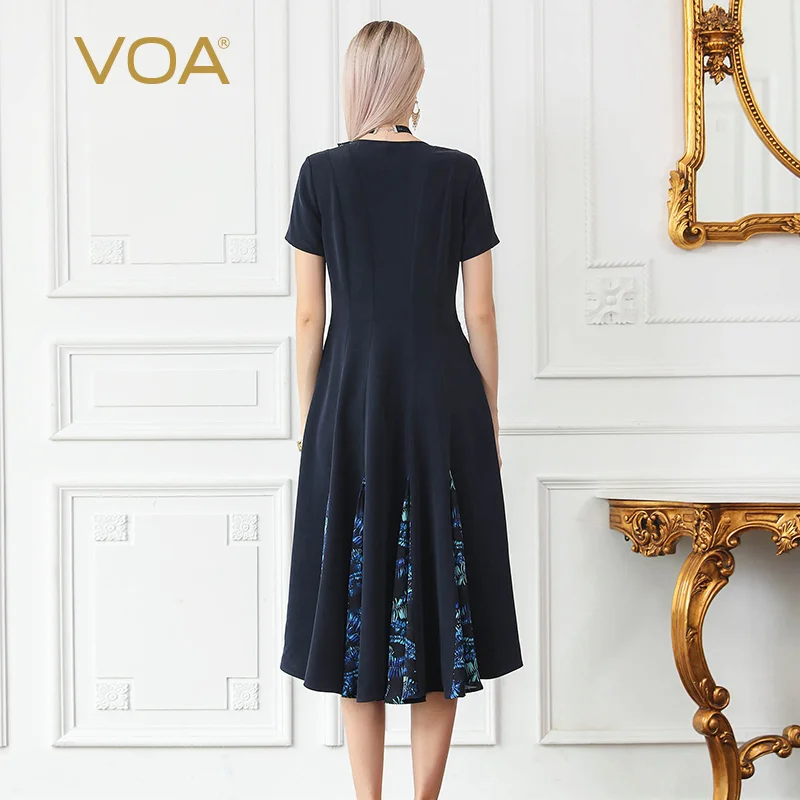 Воа из шелка летнее платье женское для вечеринки короткий рукав Vestido De Verano