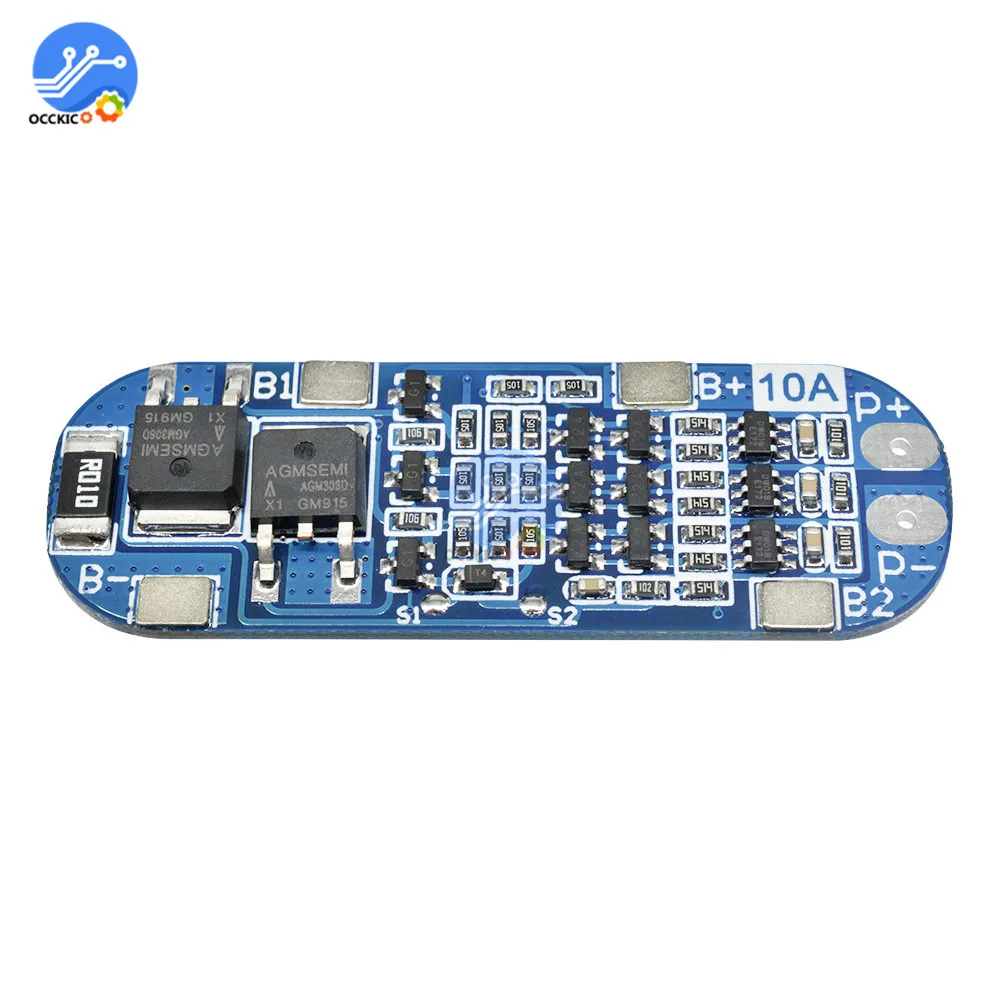 Защитная плата bms 3s для литий ионных аккумуляторов 18650 балансир PCB BMS 10A модуль 12 6 В