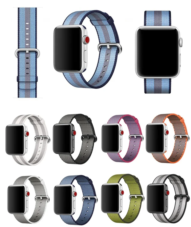 Хит продаж спортивный ремешок для iwatch apple watch нейлоновый тканый 42 мм 38 40 44 серия 4 3 2