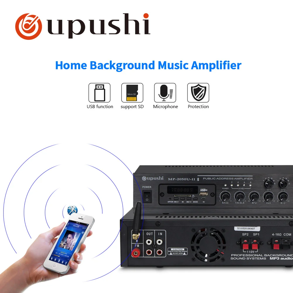 Мини-усилитель мощности Oupushi с потолочным динамиком CE502 3-10 Вт посылка для фоновой
