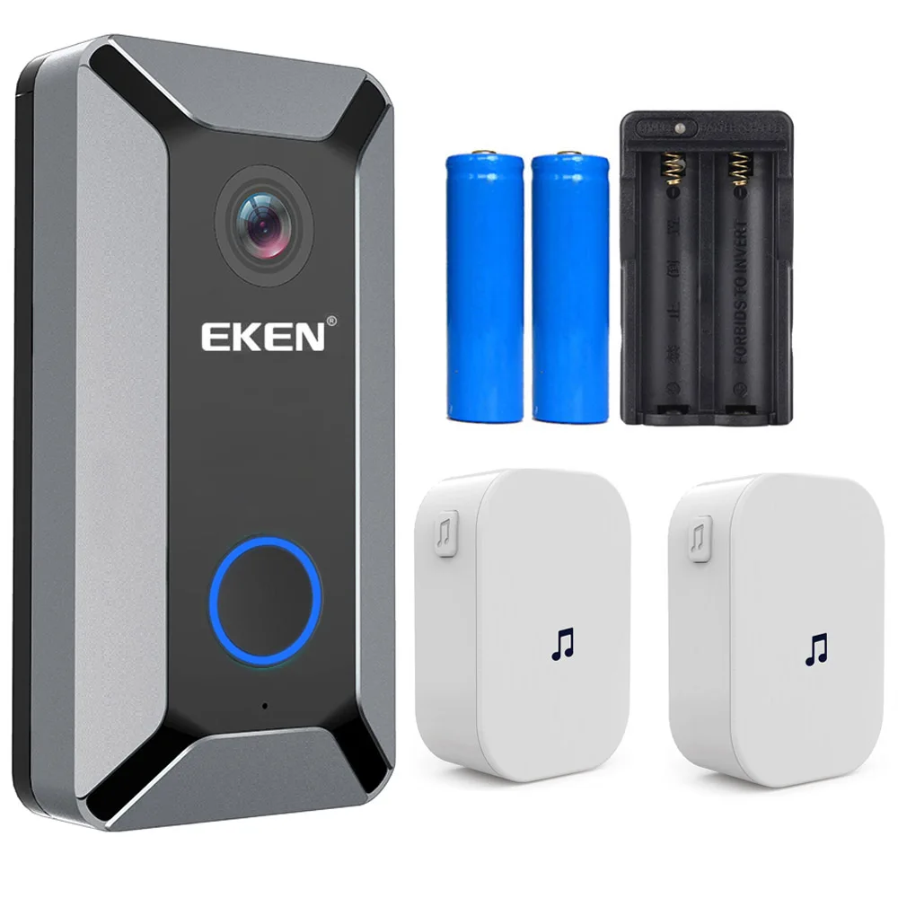 Option 7 Eken V6 720P умный беспроводной wifi видео дверной звонок камера Облачное хранилище дверной звонок с внутренним звонком визуальный домофон ночное видение - Цвет: Option 7