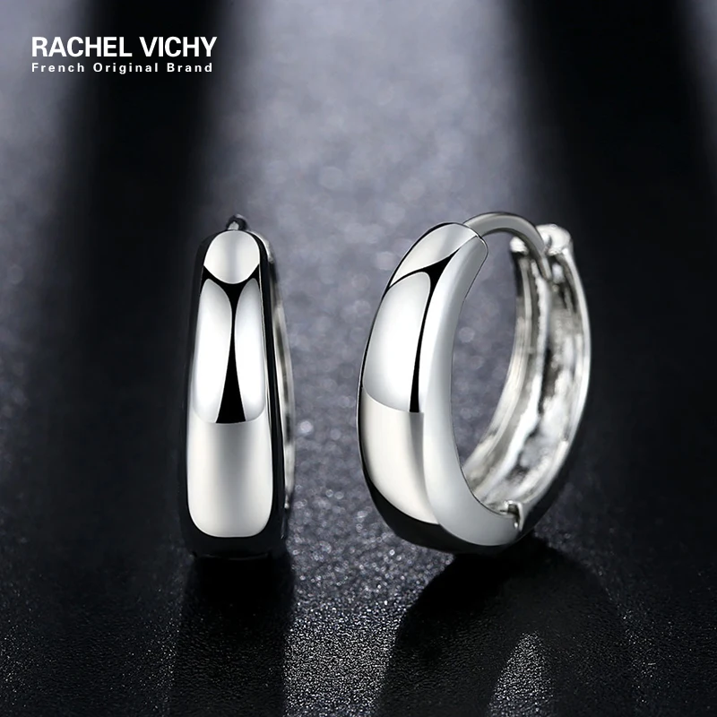 RACHEL VICHY модные серебряные серьги золотого цвета маленькие круглые кольца со