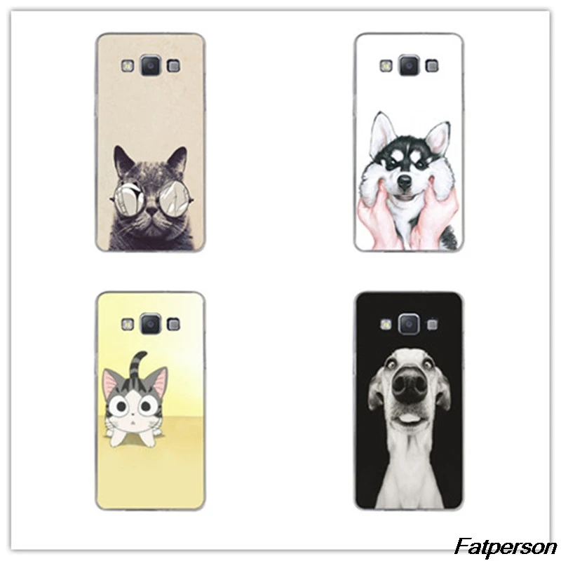 Милый модный Забавный чехол для телефона с мультяшным котом и собачкой samsung S8 S8plus