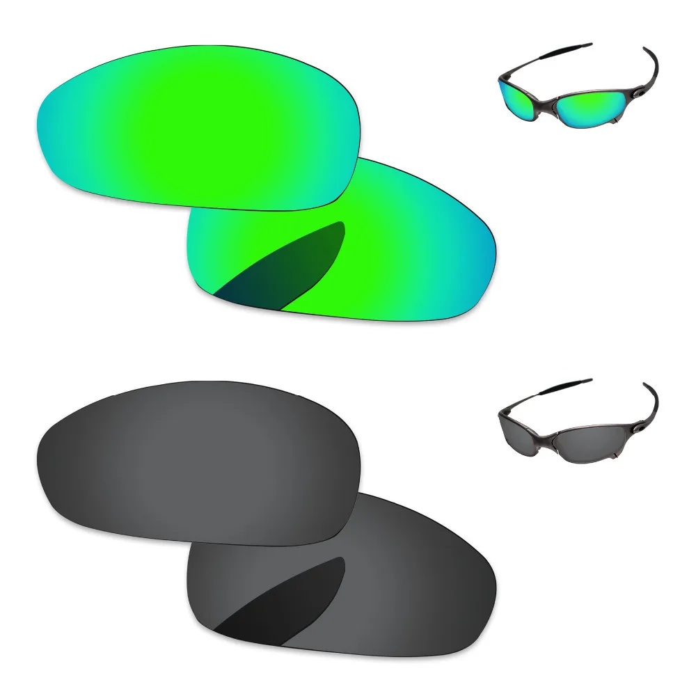 

Черный, серый и изумрудно-зеленый 2 пары поляризованных сменных линз для оправы солнцезащитных очков Juliet 100% UVA & UVB защита
