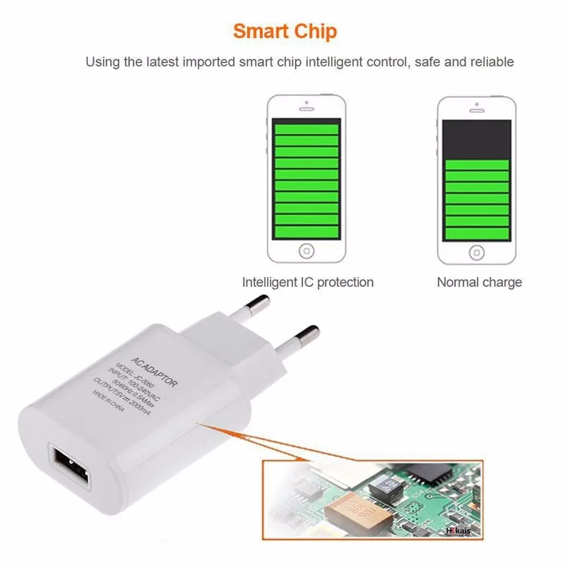 Сетевое зарядное устройство USB 3 шт. 2 А/5 В два порта адаптер питания блок зарядки