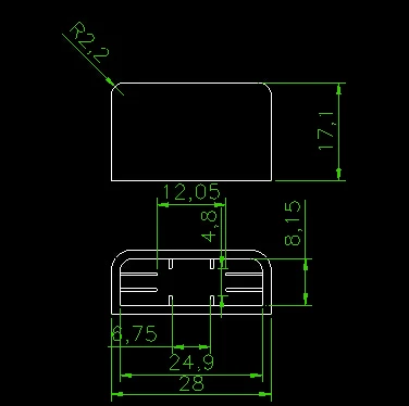 Лидер продаж маленький пластиковый корпус для usb накопителя (1 шт.) 80*22*12 мм новые
