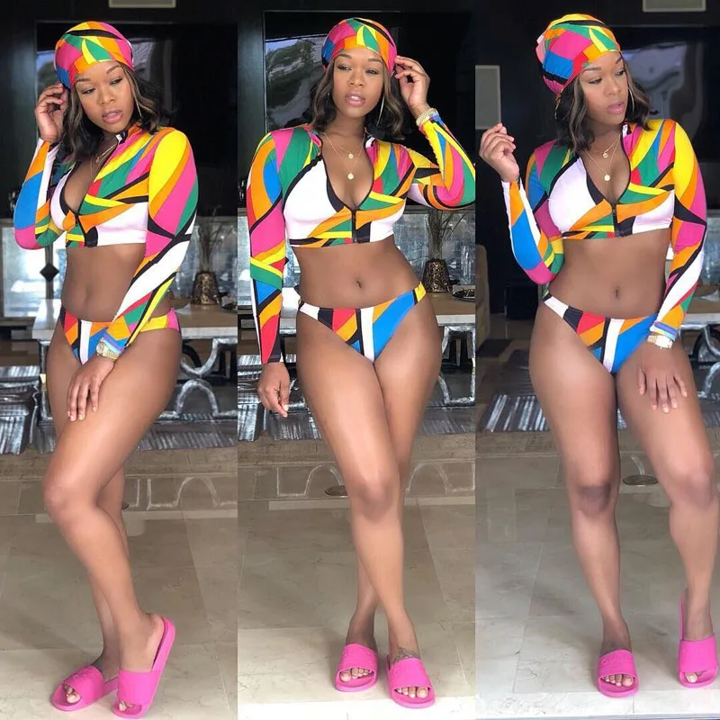Женская летняя сексуальная облегающая фигура 5 цветов из двух частей для пляжа