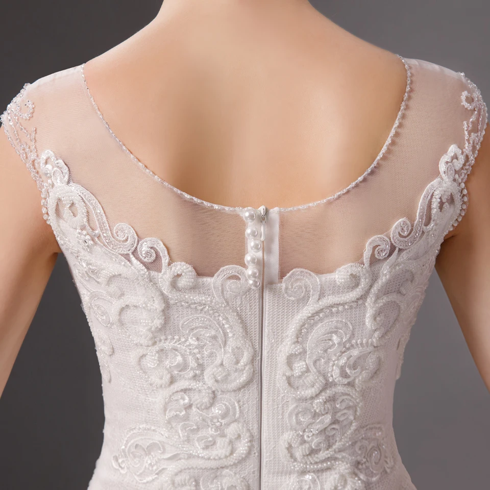 Женское элегантное свадебное платье потрясающее русалки с бусинами 2020 блестящее