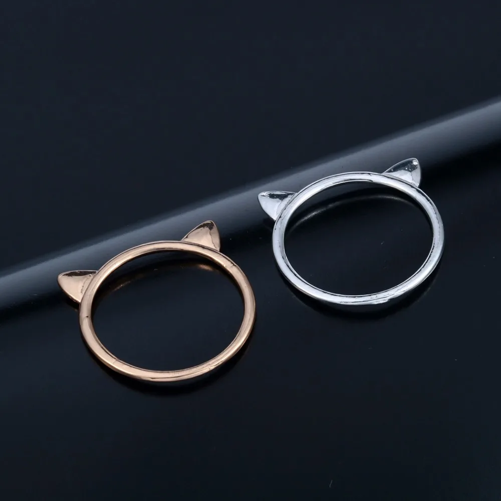 Женское кольцо с головой кошки Kinitial милыми маленькими животными и кошечками