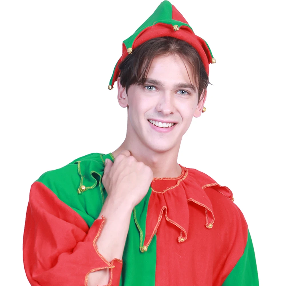 Новинка 2018 г. Рождественский костюм для мужчин Санта Клауса косплей Женский