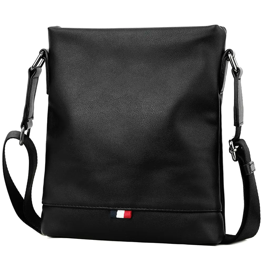Awen Shaw Leisure Soft Litchi Pattern PU Leather Travel Messenger Bag For Man Black Mens Shoulder Crossbody Famous Brand |
