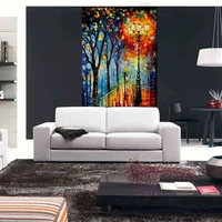 100 hand painted modern abstract oil painting on canvas wall art romantic love walking gift no framed top home decoration