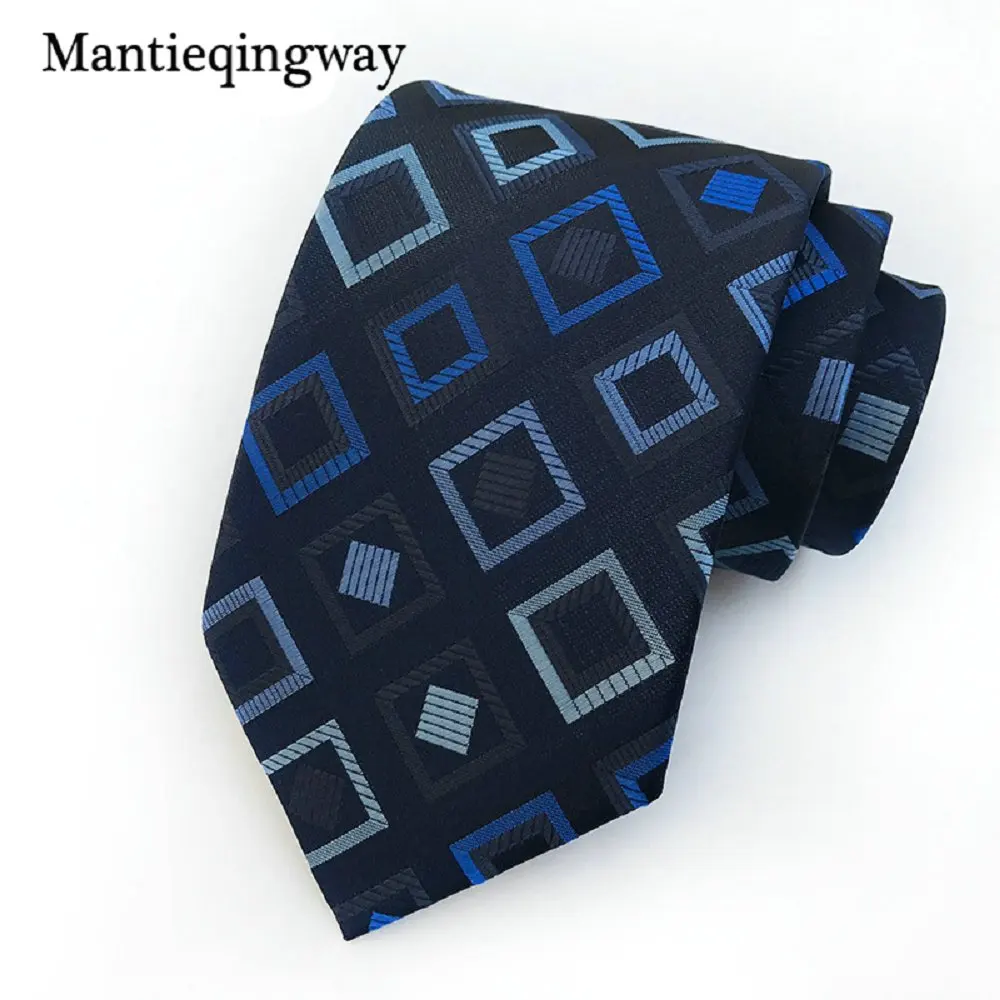 Mantieqingway модный клетчатый Пейсли 8 см галстук для мужчин костюм деловой галстук из полиэстера мужской бренд шеи галстуки подарок - Цвет: 5