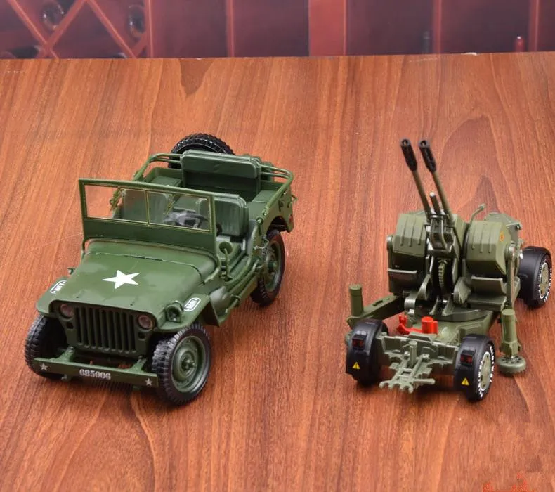 Масштаб 1:18 Вторая мировая война игрушечный автомобиль с анти летательным