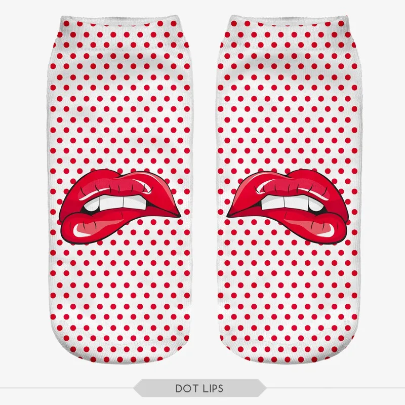 Модные 3D носки для женщин и мужчин с красным Ротом|3d socks|socks for womenfashion socks women |