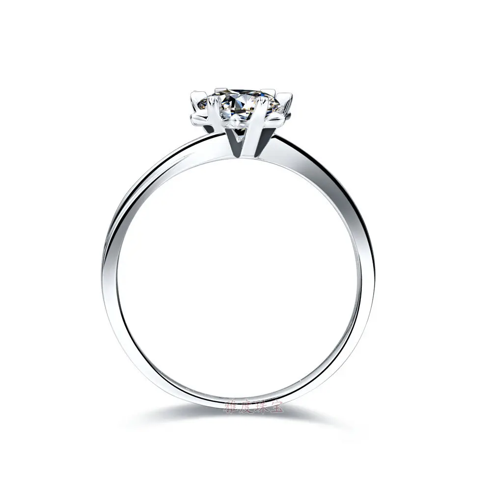 0,5 карата чистый 750 Золотой Снежный хлопья стиль удлиненный CHARLES& COLVARD Moissanite обручальное кольцо хорошие Свадебные украшения Розничная и